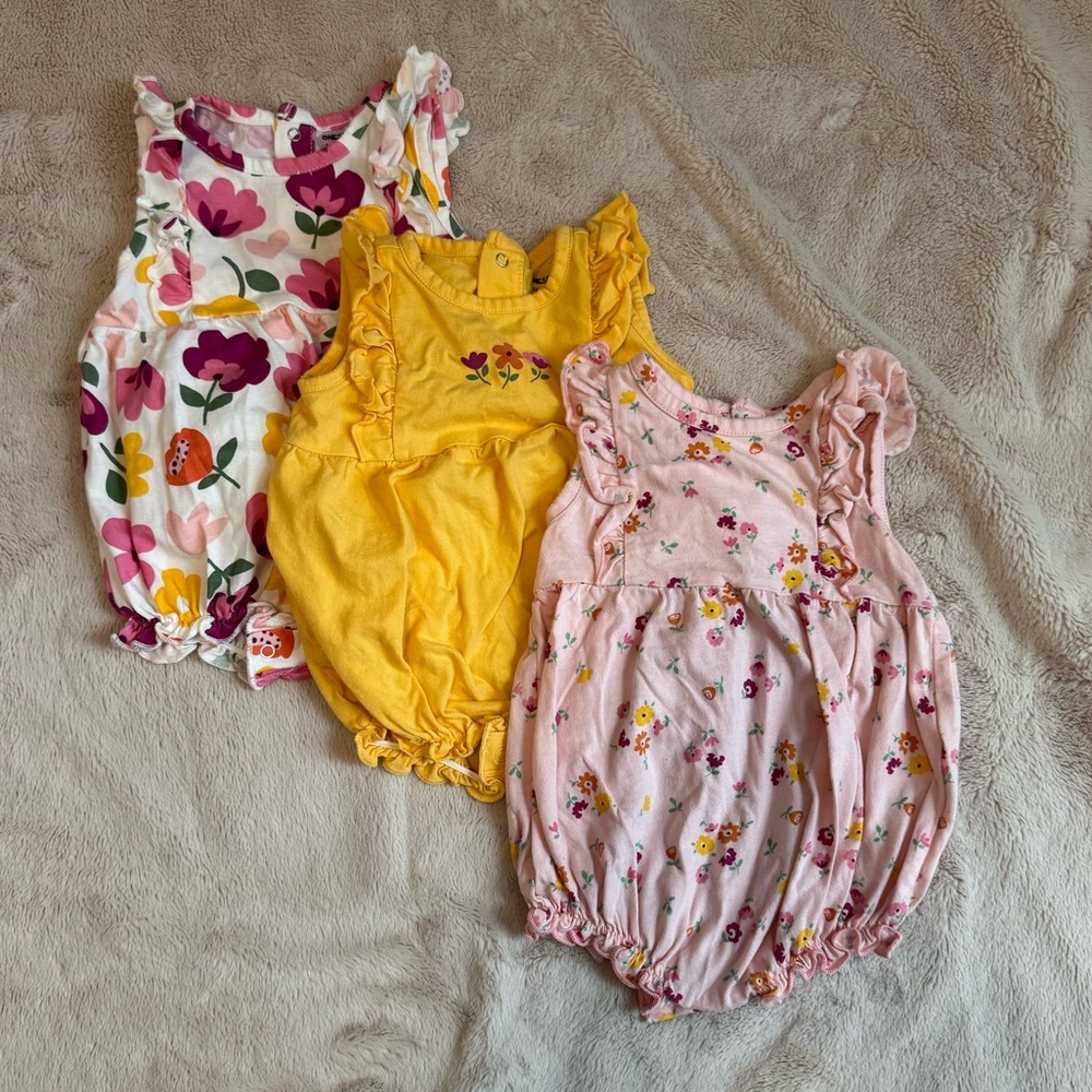 Onesies Baby Floral Bodysuit 3pk